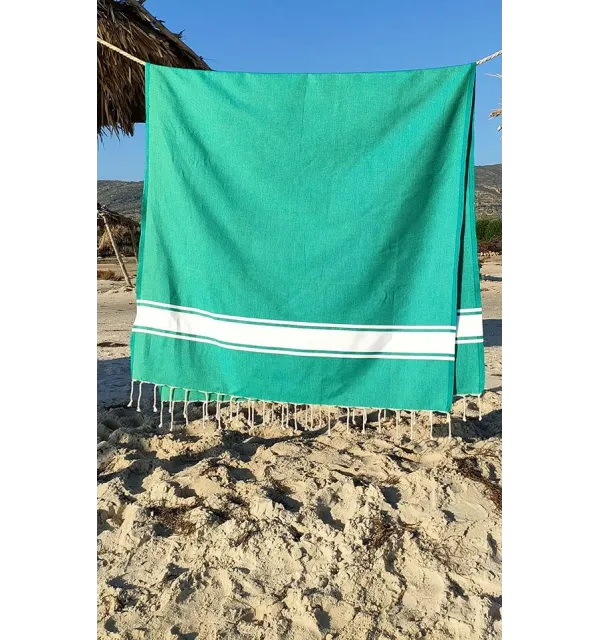 Flat lawn green fouta Fouta Tunisia - 1