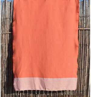 Honeycomb orange fouta Fouta Tunisia - 1