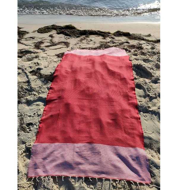 Honeycomb gooseberry striped white fouta Fouta Tunisia - 3