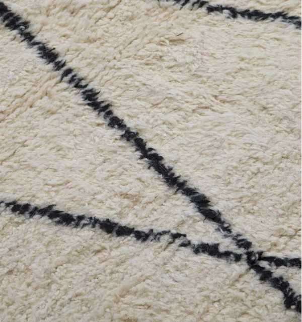 Natural beige design rug with diamond patterns Fouta Tunisia - 2