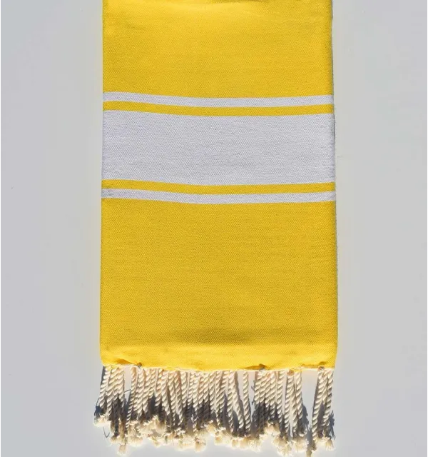 Flat yellow amber fouta Fouta Tunisia - 1