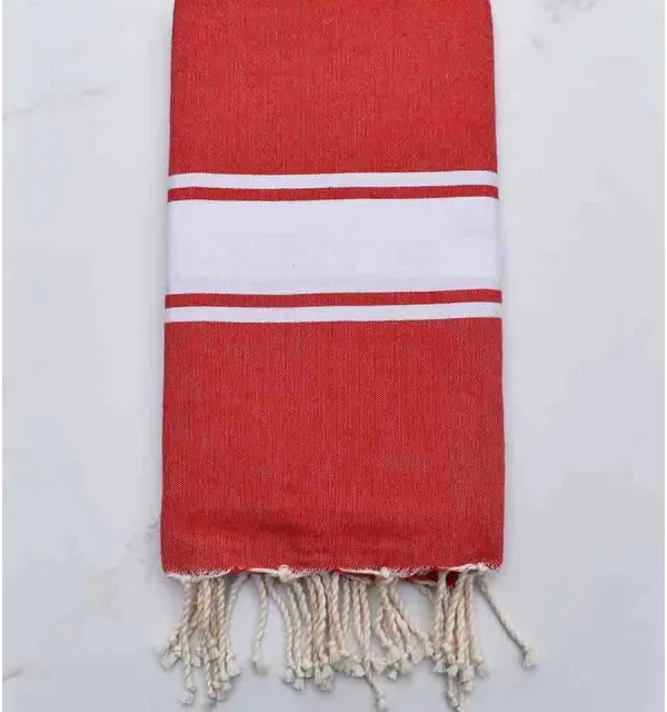 Flat red fouta Fouta Tunisia - 1