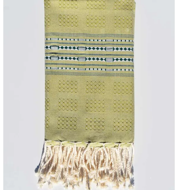 Thalasso beach towel Lichen green Fouta Tunisia - 1