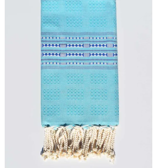 Thalasso beach towel light blue Fouta Tunisia - 2