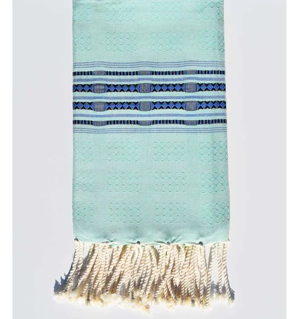 Thalasso beach towel sea green Fouta Tunisia - 2