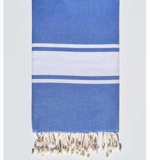 Flat jeans blue beach towel Fouta Tunisia - 1