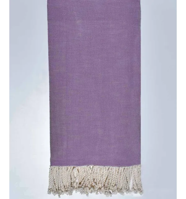 Thrown flamed purple lilac 270*200cm Fouta Tunisia - 1