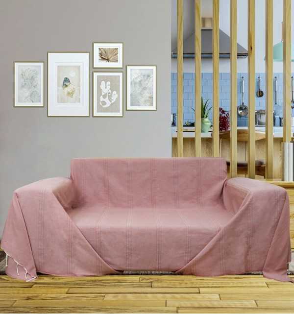 Thrown medium pink Fouta Tunisia - 1