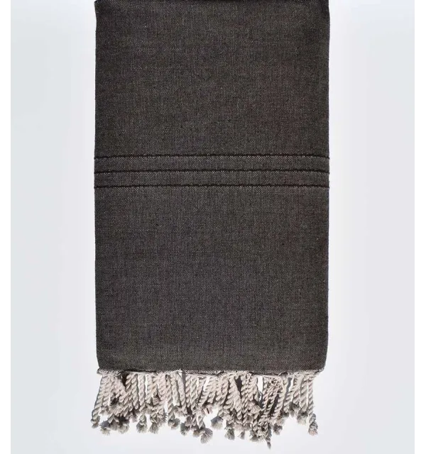 Thrown dark brown Fouta Tunisia - 1