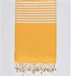 Dark yellow throw 2m*3m Fouta Tunisia - 1