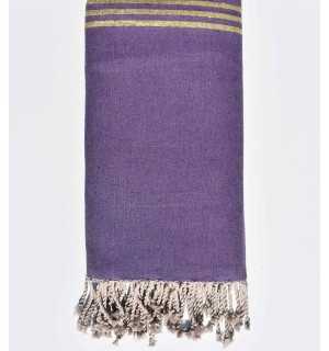 Thrown purple with golden lurex Fouta Tunisia - 1