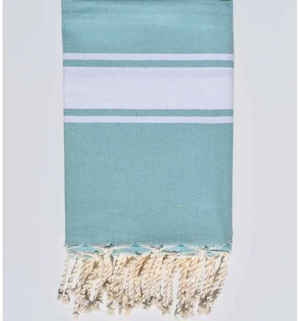 Frost blue Flat beach towel Fouta Tunisia - 1