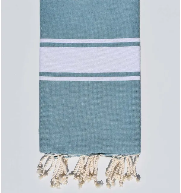 Flat peacock blue fouta Fouta Tunisia - 1