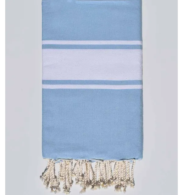Flat sky blue fouta Fouta Tunisia - 1