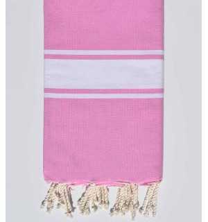 Beach towel medium pink Fouta Tunisia - 1