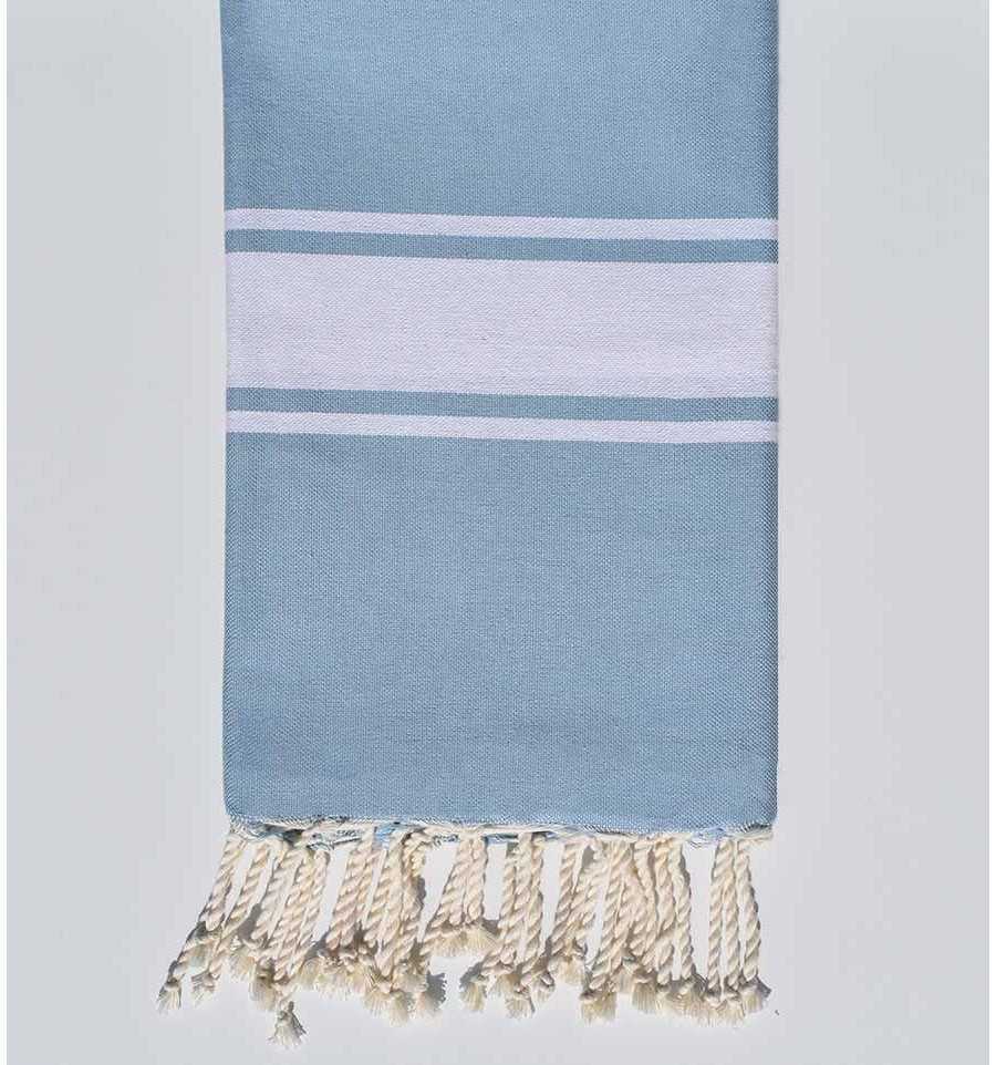 Fouta Flat dark pastel blue Fouta Tunisia - 1