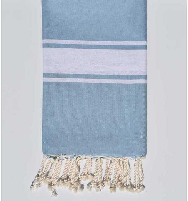 Fouta Flat dark pastel blue Fouta Tunisia - 1