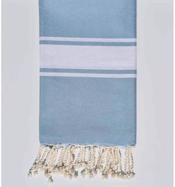 Fouta Flat dark pastel blue Fouta Tunisia - 1