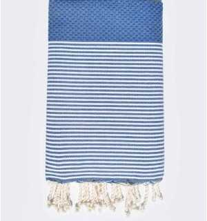 Honeycomb smalt blue fouta Fouta Tunisia - 1