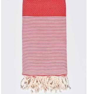 Red throw Fouta Tunisia - 1