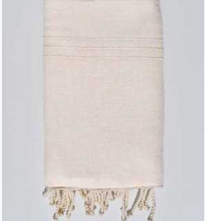 Medium cream white throw 1.5m * 2.5m Fouta Tunisia - 1