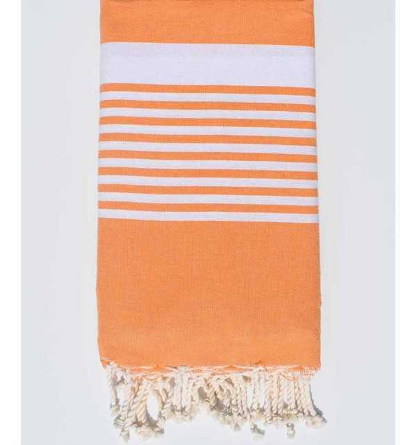 jeté orange clair 2m/2m Fouta Tunisia - 1