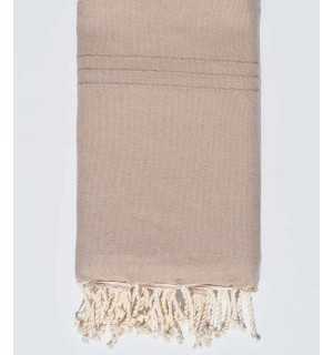 Thrown light beige taupe 1.5m*2.5m Fouta Tunisia - 1