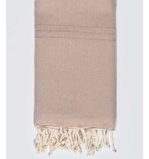 Thrown light beige taupe 1.5m*2.5m Fouta Tunisia - 1