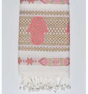 FOUTA KHOMSA Bleu ciel Fouta Tunisia - 1