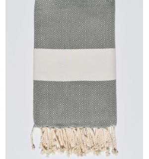 Beach Towel Diamond Asparagus Green Fouta Tunisia - 1
