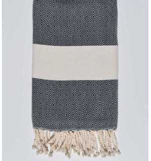 Beach towel Diamond midnight blue Fouta Tunisia - 1