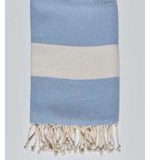 Beach towel Diamond light blue Fouta Tunisia - 1