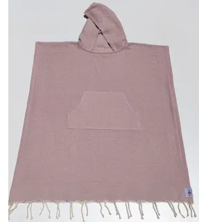 Poncho towel parrot Pink Fouta Tunisia - 1 2