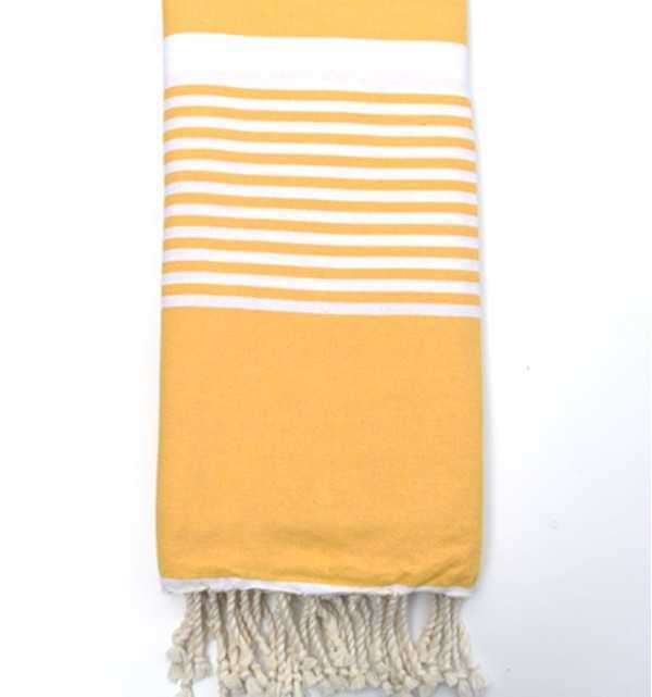 Thrown medium 1.5*2.5m yellow gold Fouta Tunisia - 2