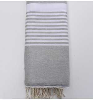 Light Grey throw Fouta Tunisia - 5