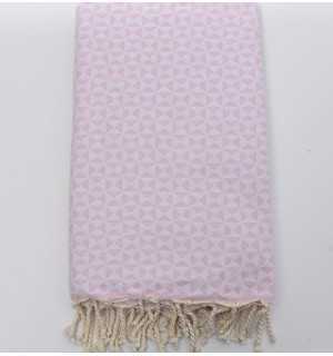 Beach towel butterfly light pink Fouta Tunisia - 1 2