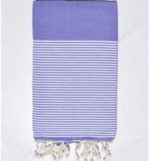 Beach towel honeycomb lavender Fouta Tunisia - 1