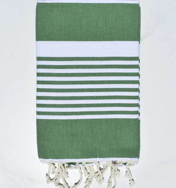 Beach towel arthur grass green Fouta Tunisia - 1