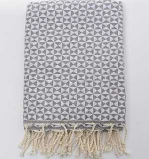 Beach towel Butterfly green brown Fouta Tunisia - 1