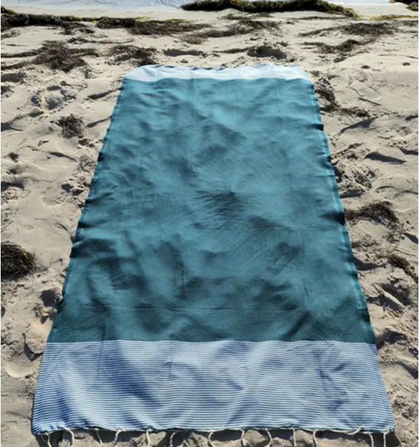 honeycomb pine green beach towel  - 3