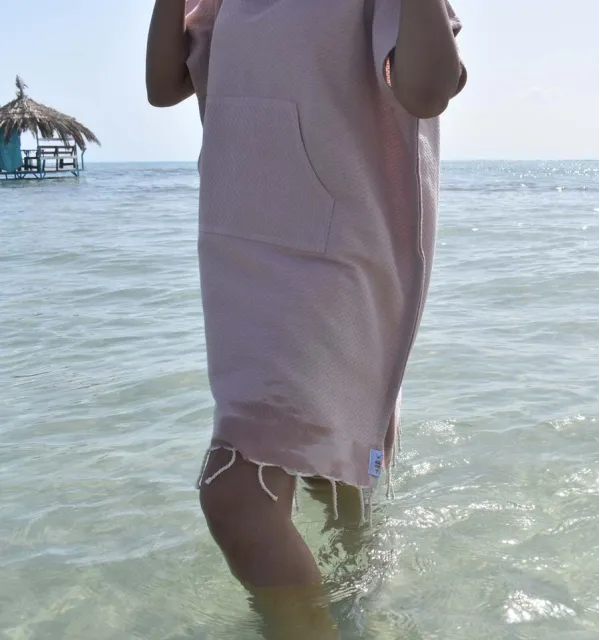 Poncho towel parrot Pink Fouta Tunisia - 4