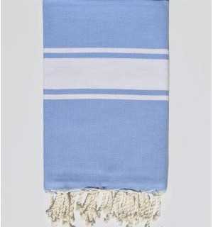 Beach towel light royal blue Fouta Tunisia - 1