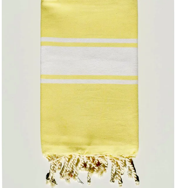 Flat light yellow fouta Fouta Tunisia - 1