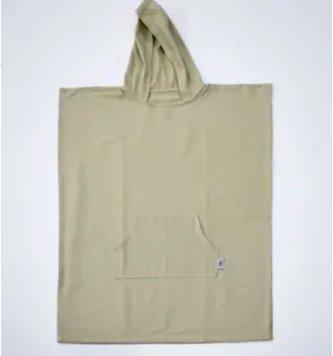 Poncho towel beige Fouta Tunisia - 1 2