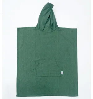 Poncho towel green Fouta Tunisia - 1 2