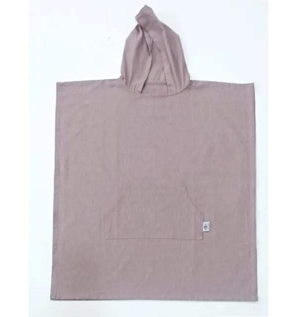 Poncho towel dusty pink Fouta Tunisia - 1
