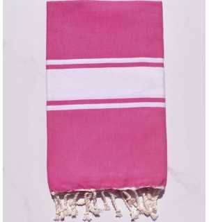 Flat raspberry pink fouta Fouta Tunisia - 1