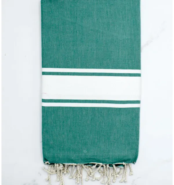 Flat lawn green fouta Fouta Tunisia - 3