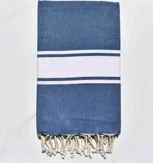 Flat slate blue fouta Fouta Tunisia - 1