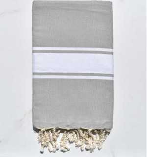 Beach towel grey tourterelle Fouta Tunisia - 1